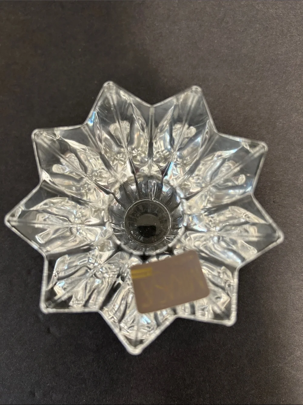 Mikasa Vintage Set of 2 Lead Crystal Glass Taper Candle Holders Retired “Comet”